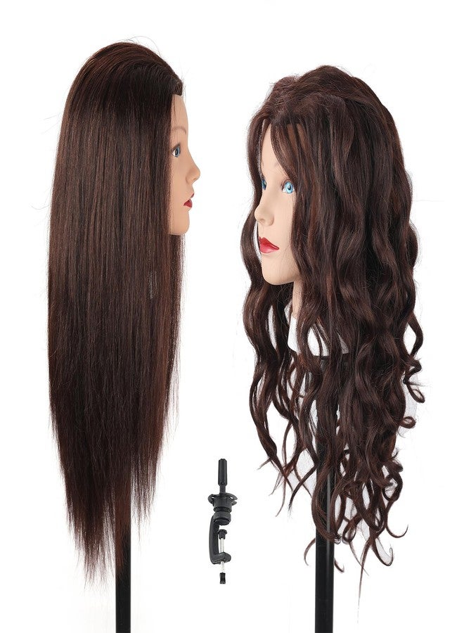Stancia Manequin Head for Cosmentogoly Training Head and Stlyist Suppliew, Mannequin Head with 80% Human Hair, Doll Head for Hair Styling, Braiding, Practice - Image 1